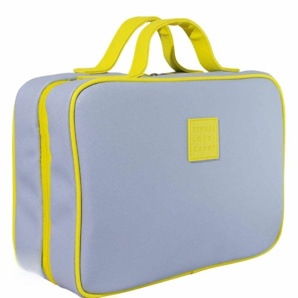 TENDER LOVE + CARRY Lilac & Yellow Travel Essentials Bag